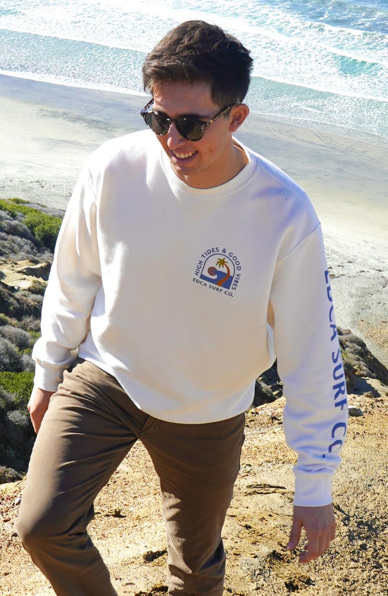 Everyday California Sublime Crewneck Sweater, Alternate, color, Off-White