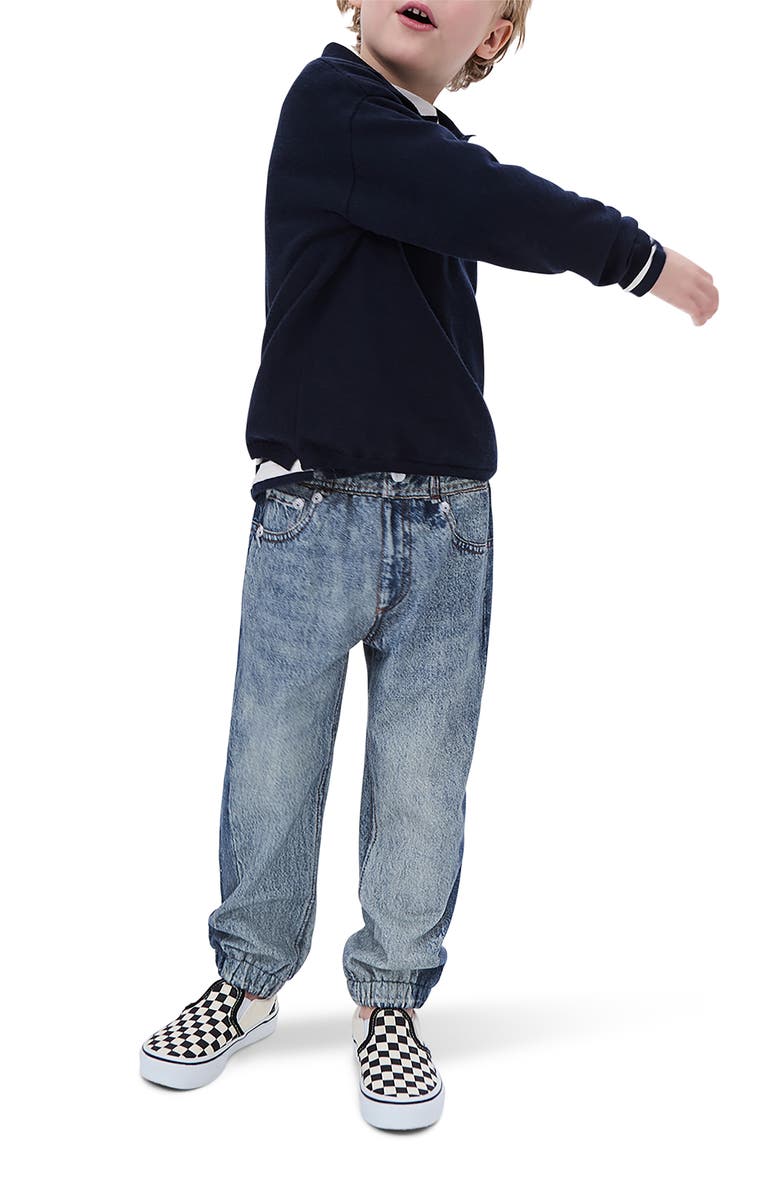rag & bone Kids' Mini rb Miramar Two-Tone Faux Denim Joggers, Alternate, color, Splin