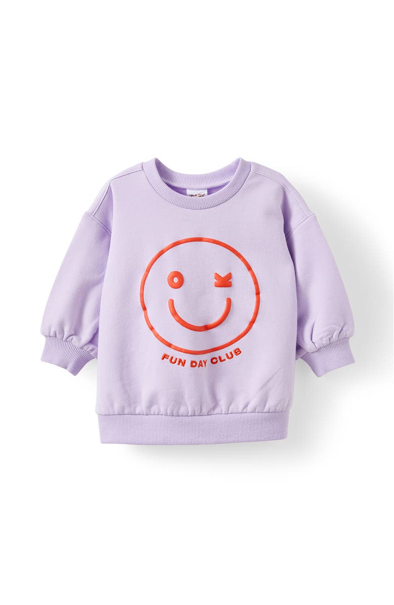 Cotton On Kids Riley Sweater, Main, color, Vintage Lilac Fun Day Club