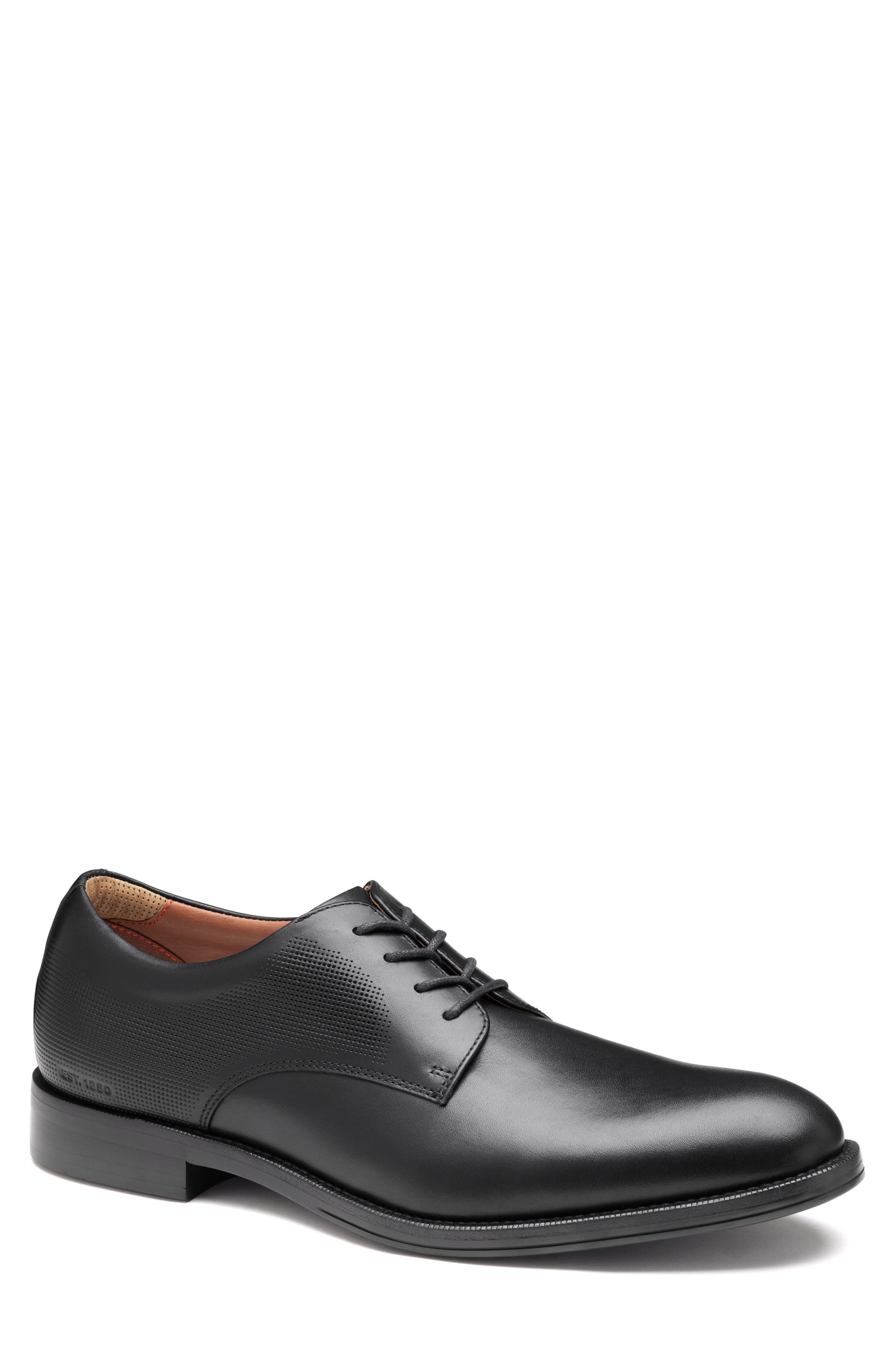 Johnston & Murphy Copley XC+ Waterproof Plain Toe Derby, Main, color, Black Waterproof Full Grain