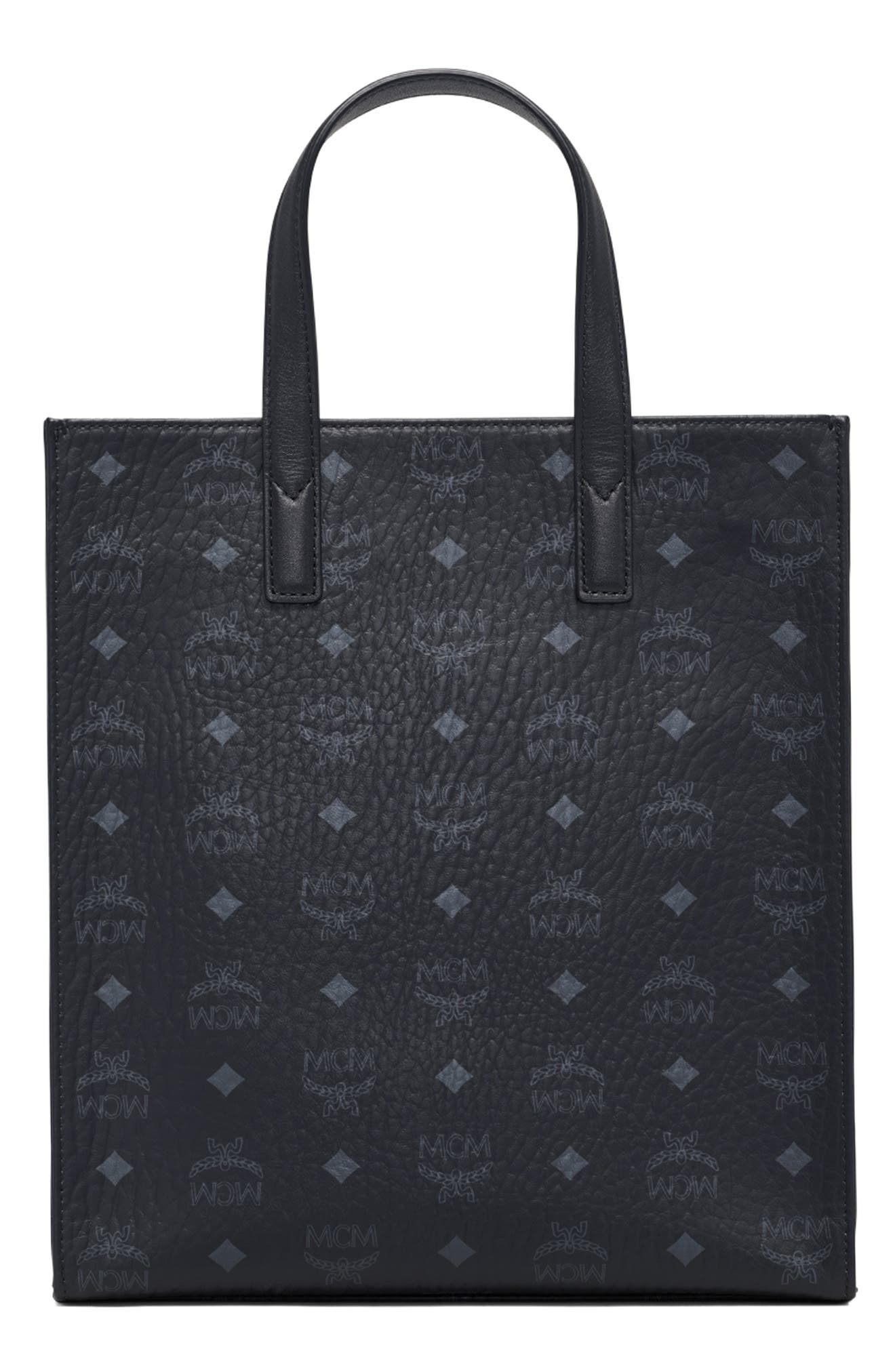 MCM Veritas Small Tote Bag, Alternate, color, 