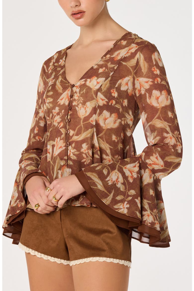 Emmet Top, Alternate, color, BROWN FLORAL