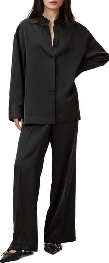 Myrtle Longline Satin Shirt