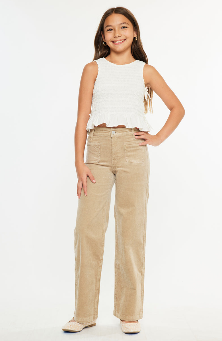 KanCan Sullie Ultra High Rise Wide Leg Jeans, Alternate, color, Beige