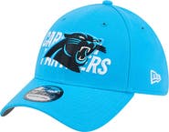 New Era Men's New Era Blue Carolina Panthers Overlap Logo 39THIRTY Stretch Fit Hat