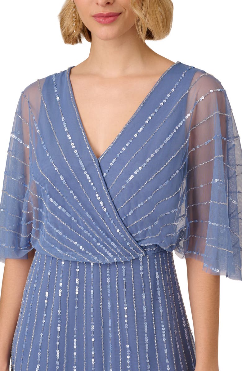 Adrianna Papell Sequin Stripe Cocktail Dress, Alternate, color,