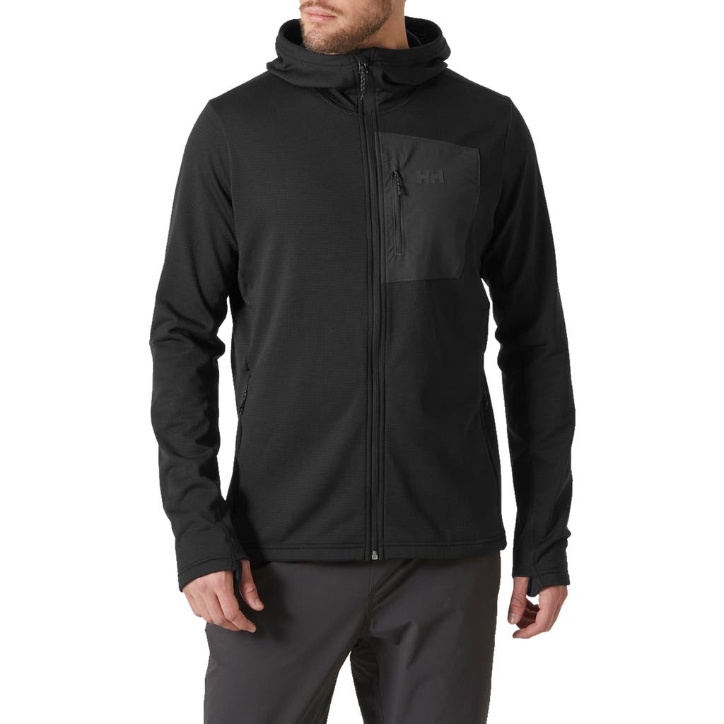 Helly Hansen Versalite Fleece Hooded Jacket In Black