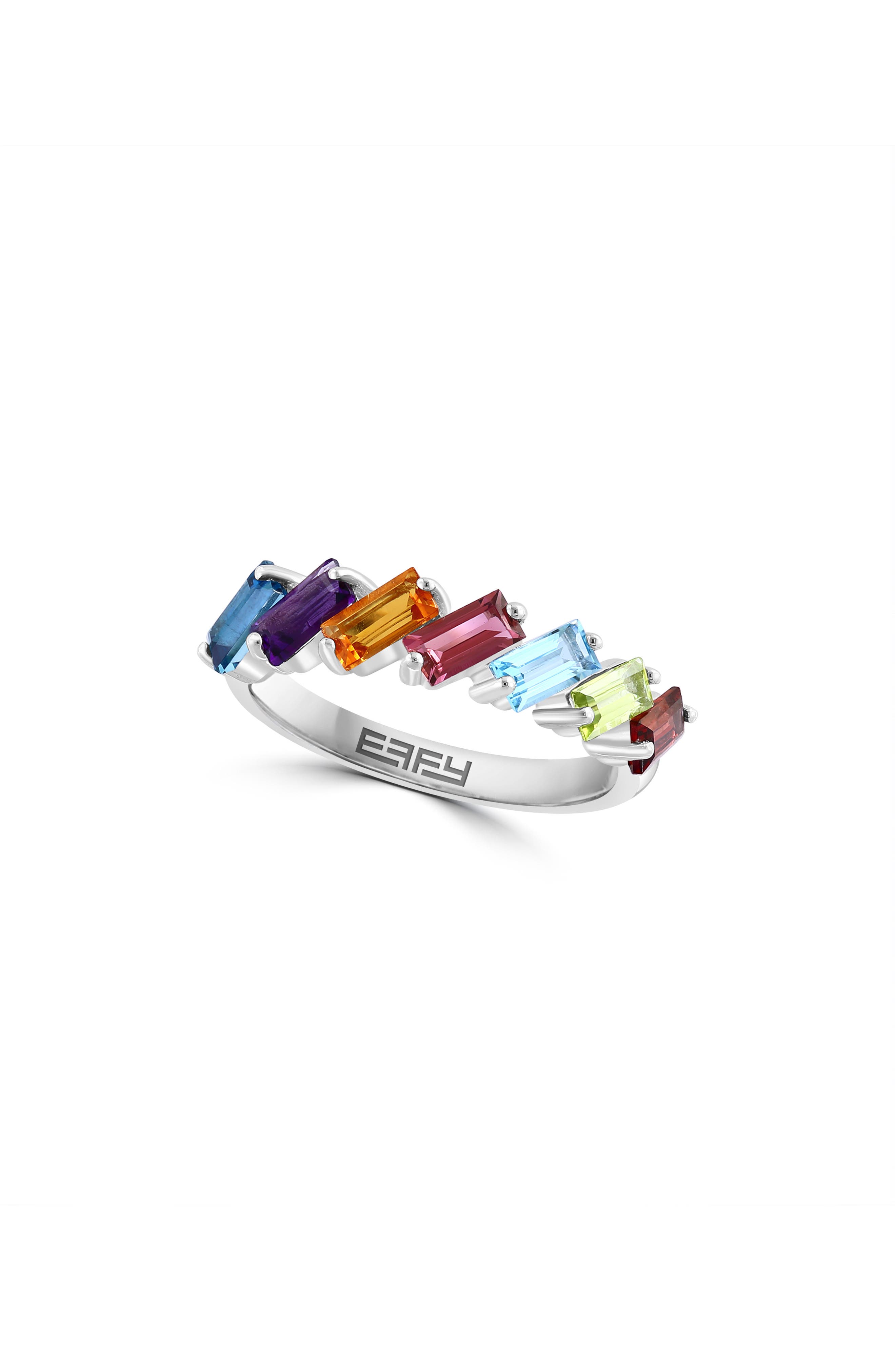 EFFY Sterling Silver Mixed Gemstone Ring