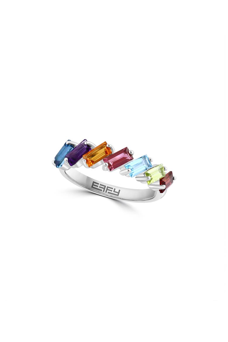 Sterling Silver Mixed Gemstone Ring, Main, color, SILVER