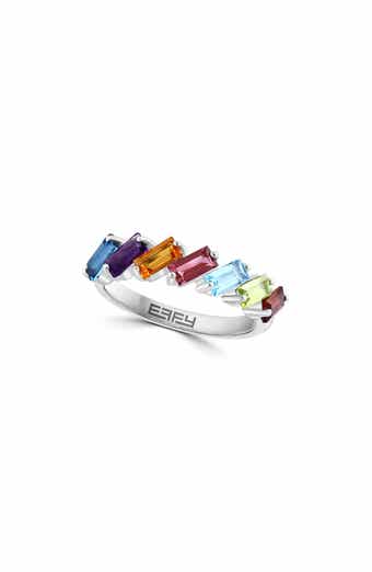 Sterling Silver Mixed Gemstone Ring