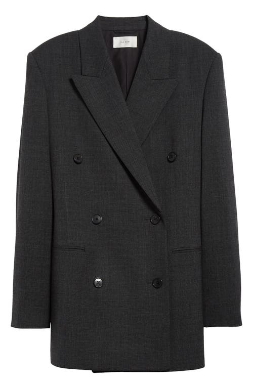 The Row Franny Wool Blazer In Charcoal