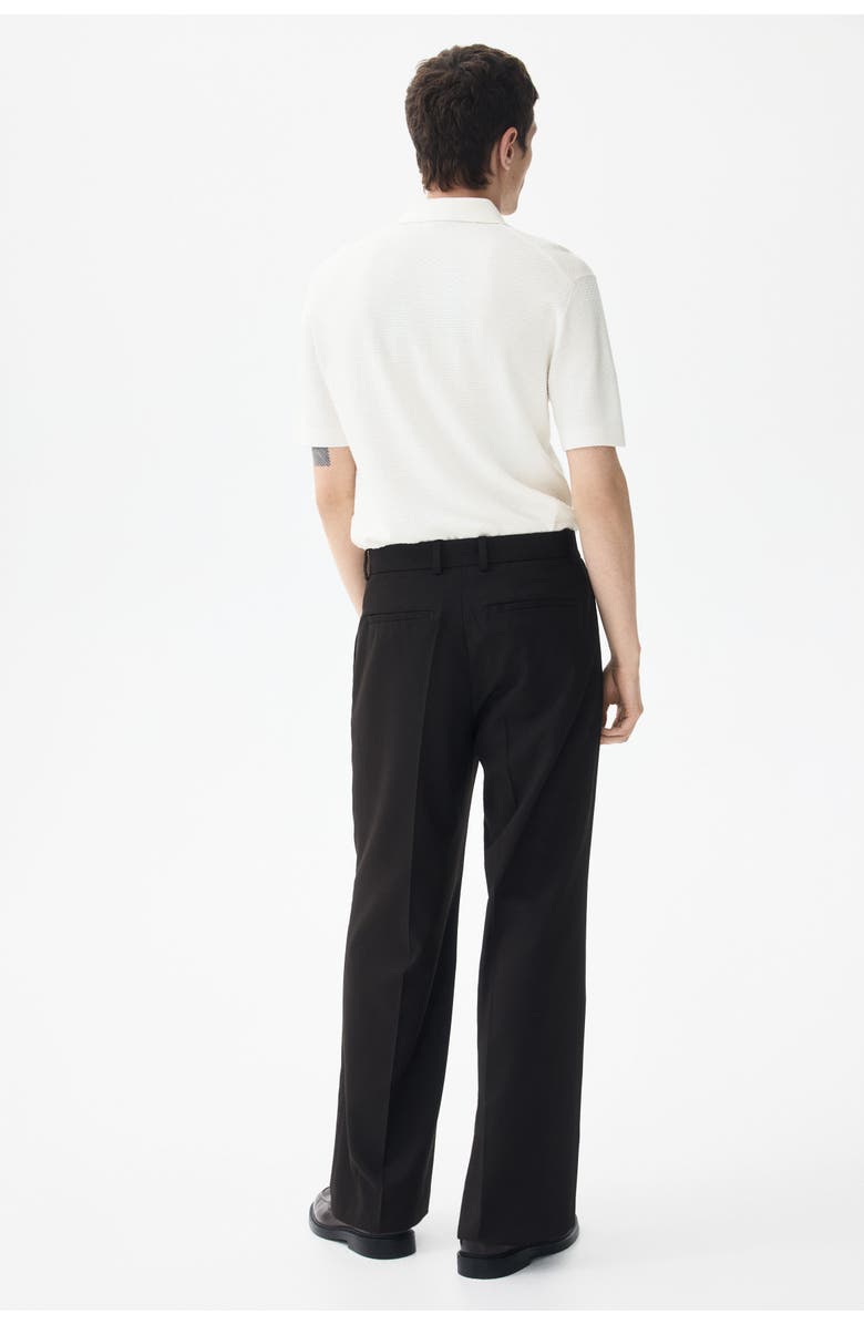 H&M Slim Fit Textured Polo Shirt, Alternate, color, White
