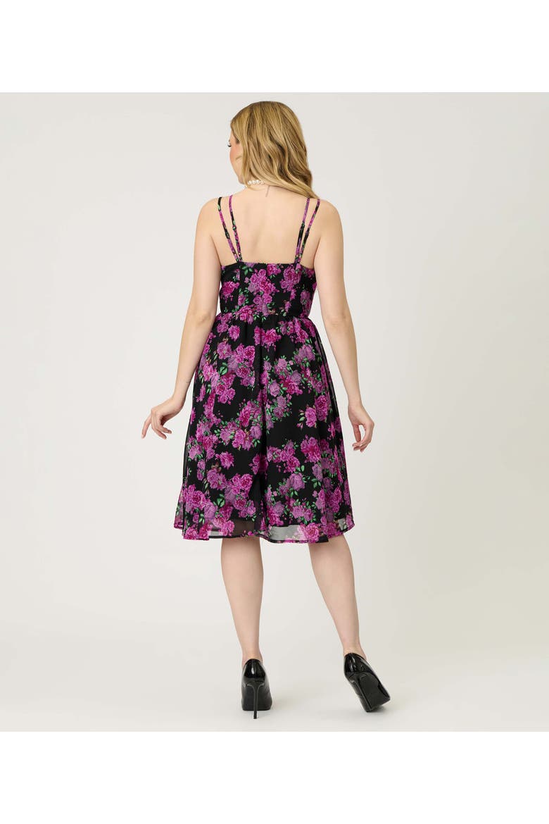 Reed Swing Dress, Alternate, color, Black & Purple Floral
