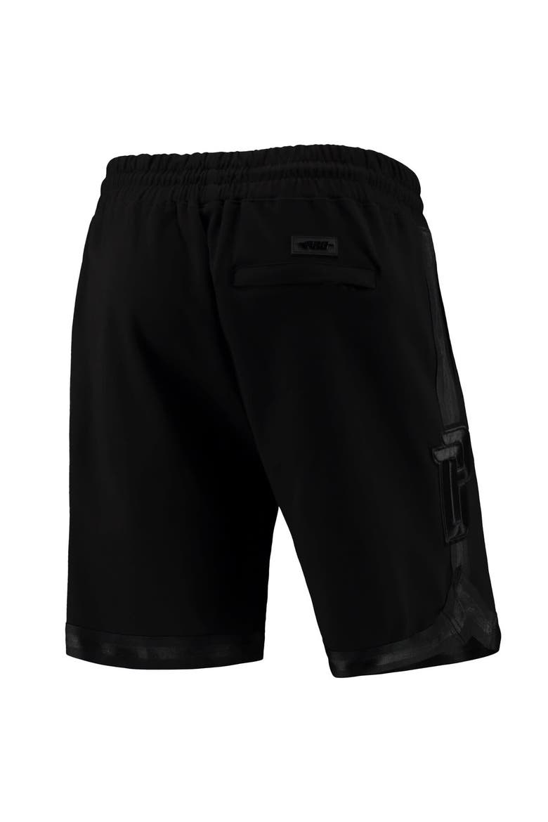 Men's Pro Standard Detroit Pistons Triple Black Gloss Shorts, Alternate, color, Black