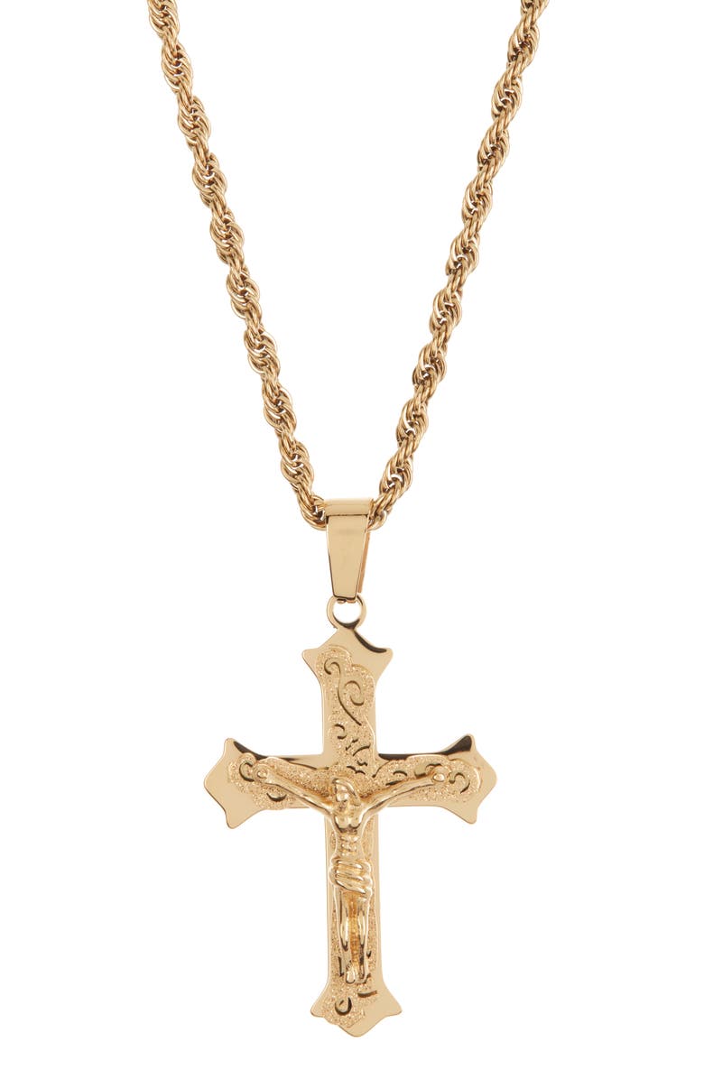 AMERICAN EXCHANGE Men's Cross Pendant Necklace, Alternate, color, 
