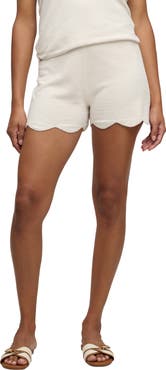 Barefoot Dreams® CozyChic® Ultra Lite® Drawstring Scallop Lounge Shorts