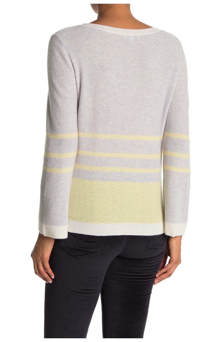Kinross Stripe Crewneck Cashmere Sweater, Alternate, color, 