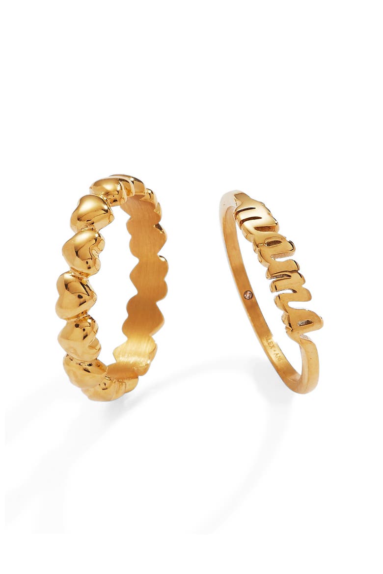 Mama Ring Set of 2, Alternate, color, Gold