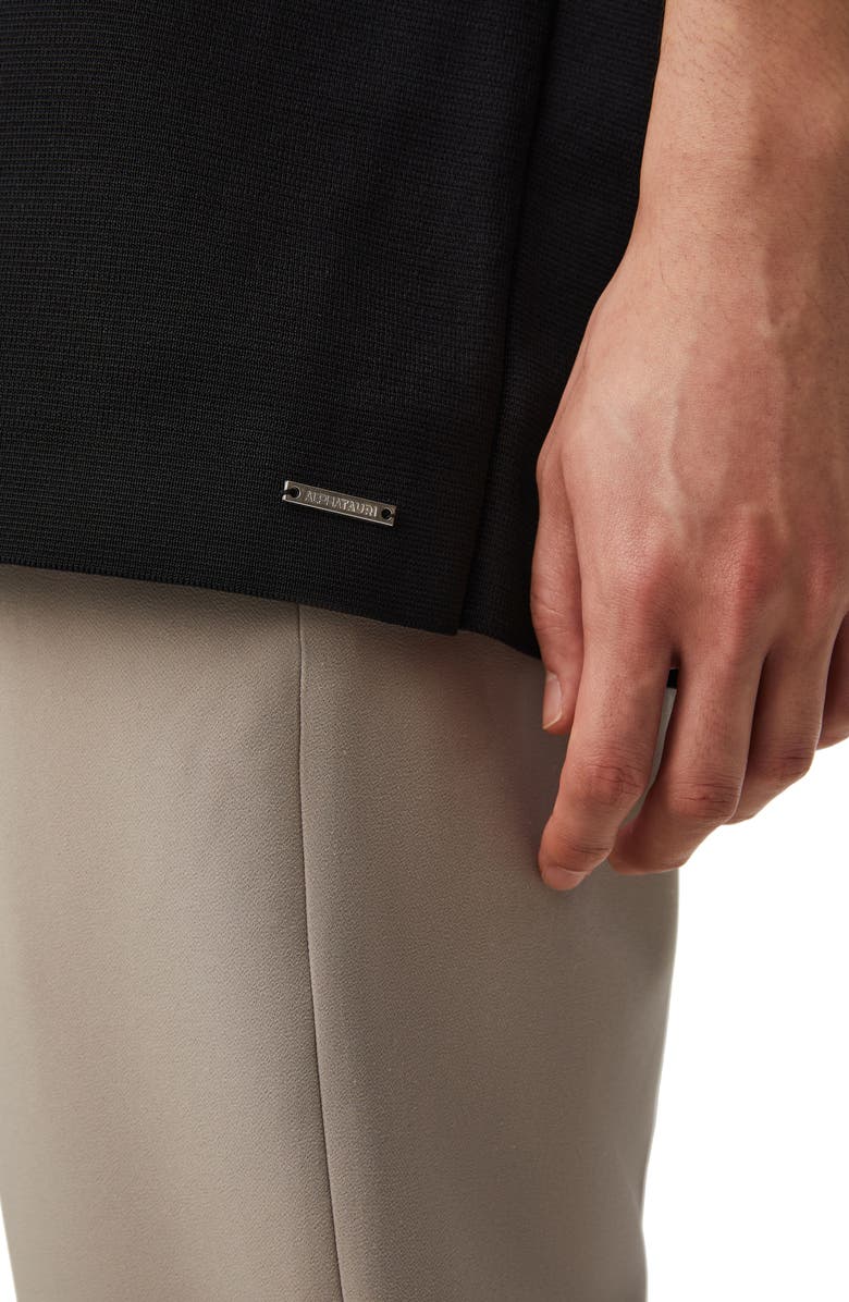 AlphaTauri Fanoa Short Sleeve Button-Up Knit Shirt, Alternate, color, 