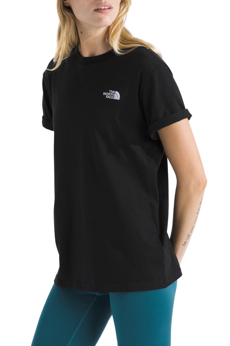 Evolution Simple Dome Relaxed Cotton T-Shirt, Main, color, TNF BLACK