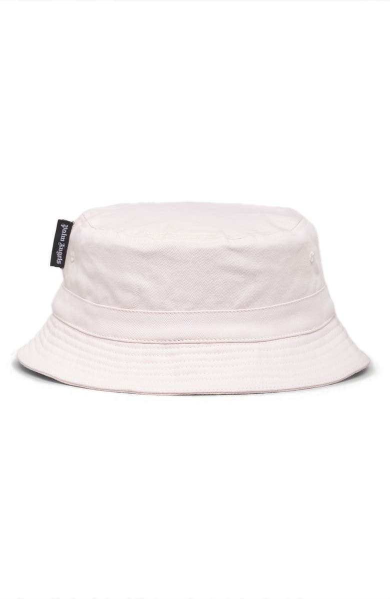 Palm Angels Embroidered Logo Twill Bucket Hat, Alternate, color, 
