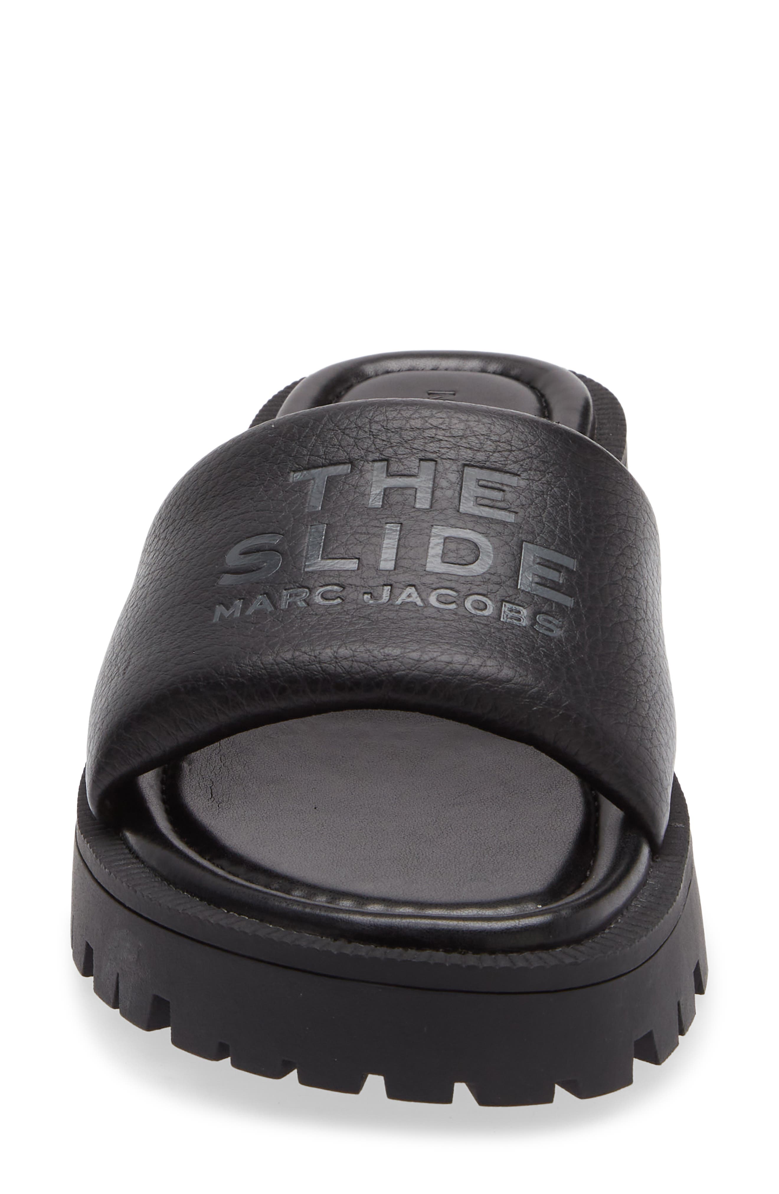 Marc Jacobs The Lug Slide Sandal, Alternate, color, Black