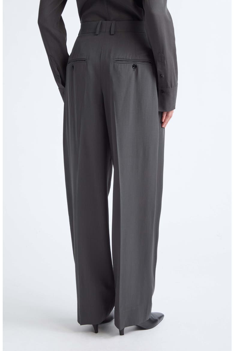 High Waist Straight Leg Trousers, Alternate, color, WASHED BLACK