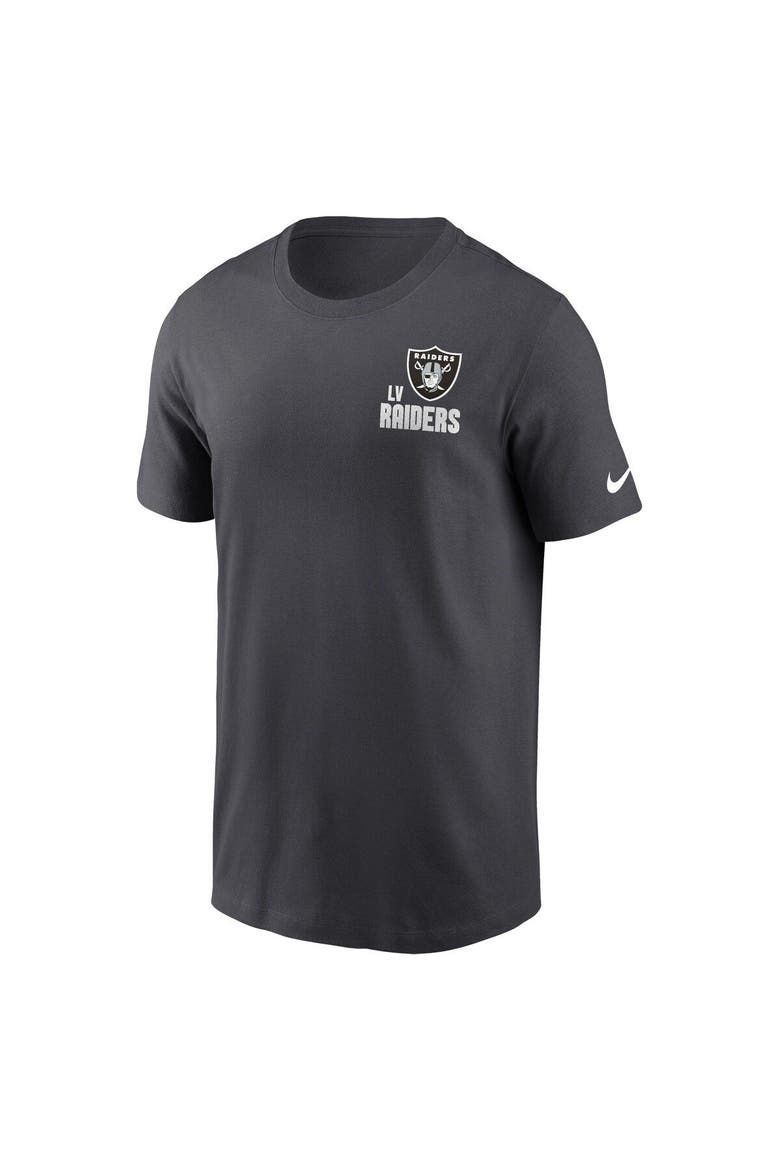Men's Nike Anthracite Las Vegas Raiders Blitz Essential T-Shirt, Alternate, color, Anthracite