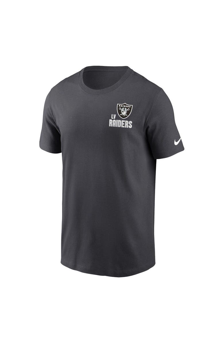 Nike Men's Nike Anthracite Las Vegas Raiders Blitz Essential T-Shirt, Alternate, color, Anthracite