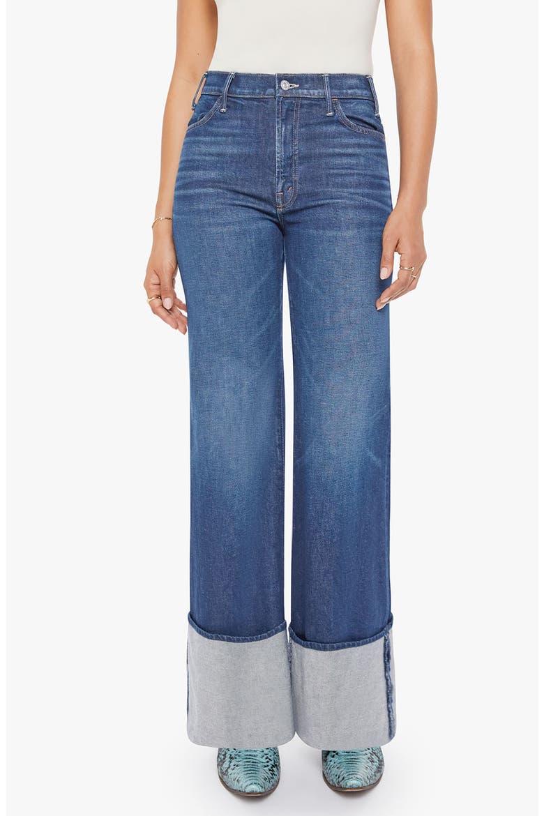 Lil' Hustler Roller Sneak Cuff Wide Leg Jeans, Main, color, KICKS AND RIFFS