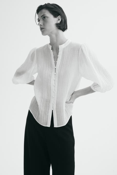Balloon-sleeved Blouse