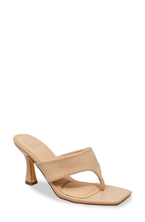 Cielle Thong Strap Flared Heel Sandal