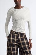 Collina Strada Cardio Wrapped Floral Scribble Mesh Top