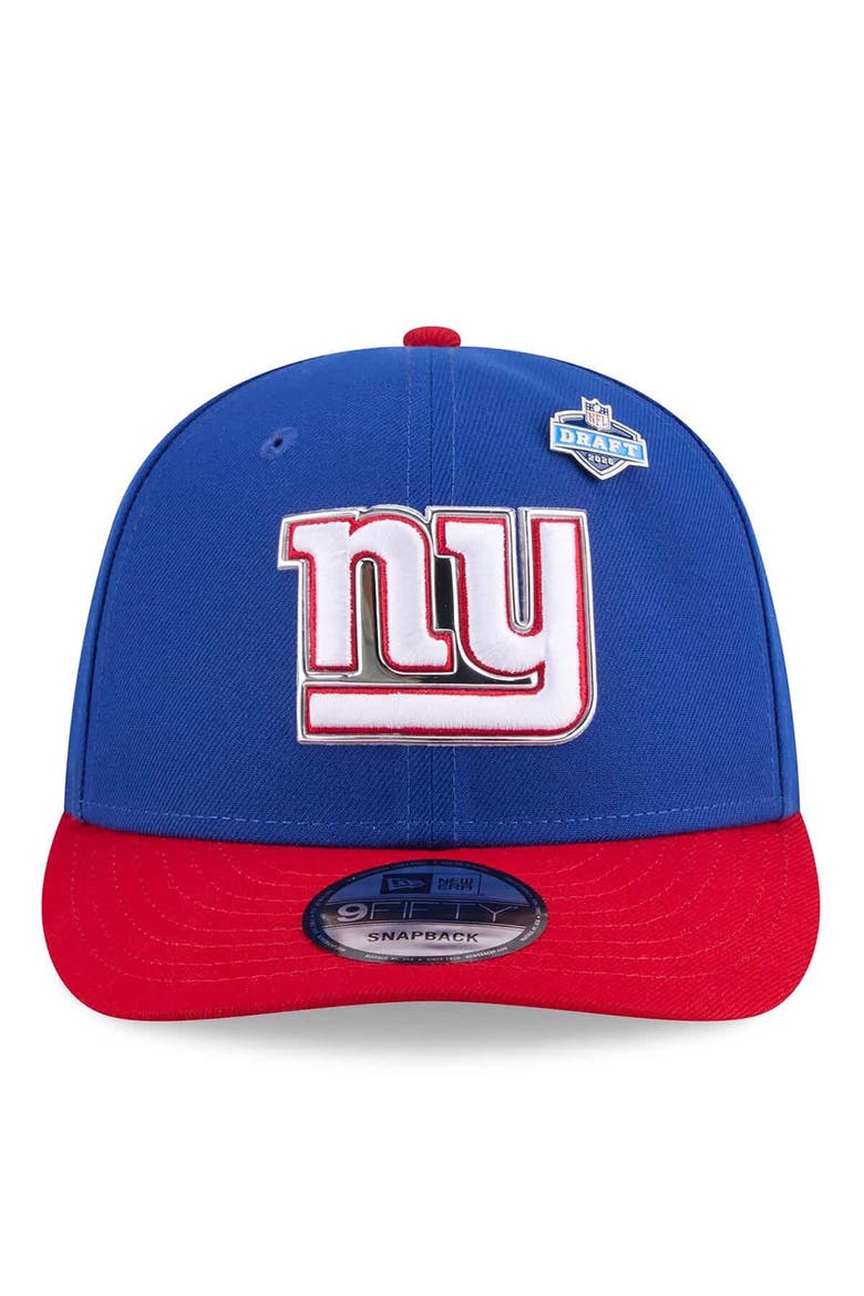 Men's New Era  Royal/Red New York Giants 2026 NFL Draft On Stage Pre-Curved 9FIFTY Snapback Hat, Alternate, color, Royal