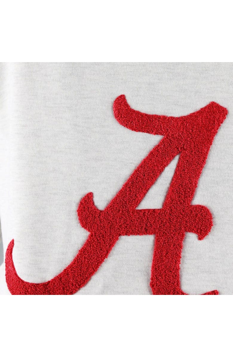 GAMEDAY COUTURE Women's Gameday Couture Heather Gray Alabama Crimson Tide Chenille Patch Fleece Pullover Sweatshirt, Alternate, color, 