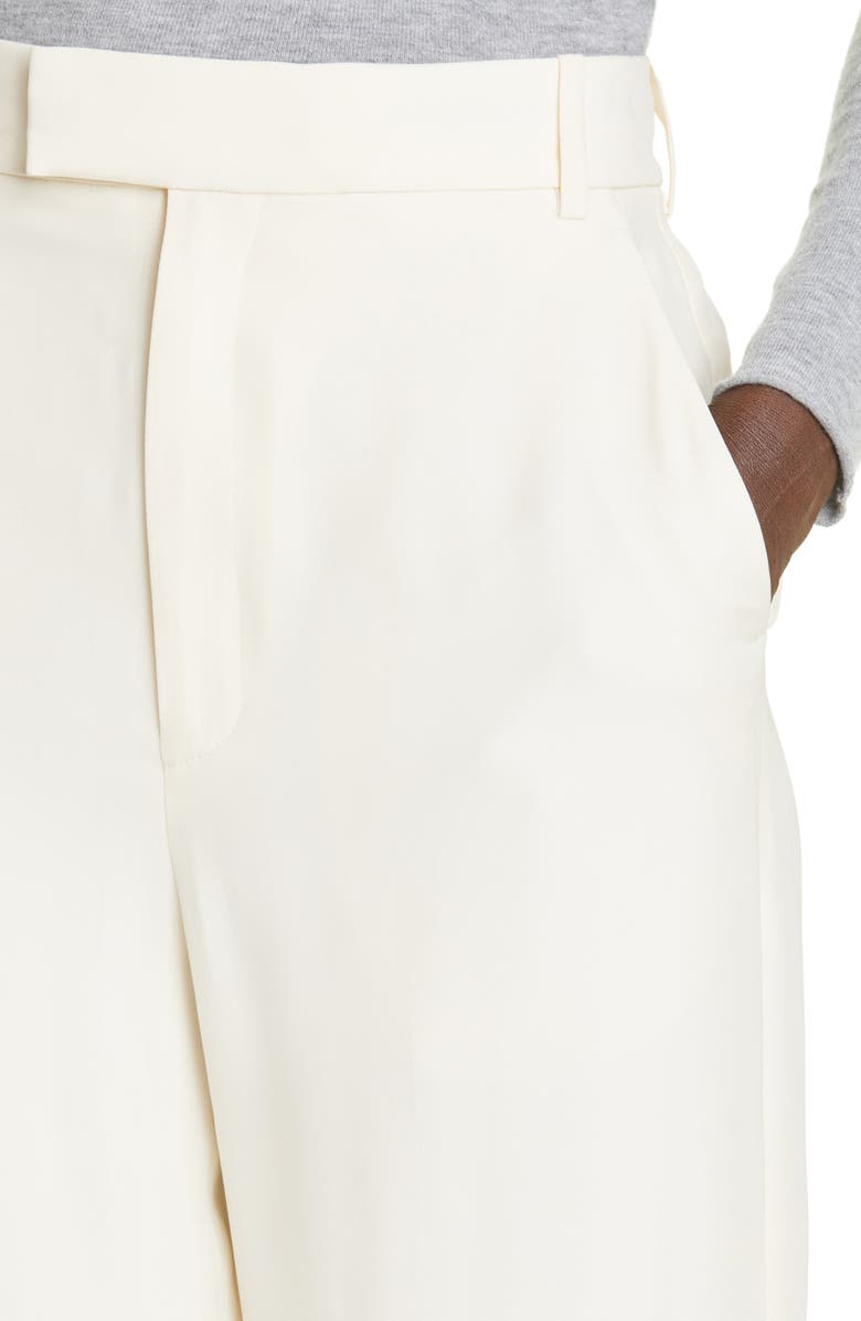 ST. JOHN High Waist Silk Blend Georgette Wide Leg Pants, Alternate, color,