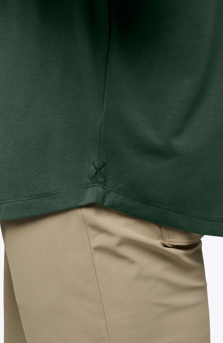 Cuts AO Curved Hem Long Sleeve T-Shirt, Alternate, color, Hunter