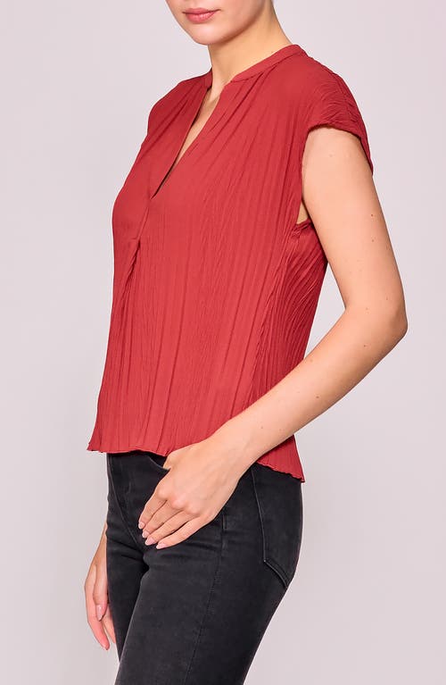 Melloday Twist Pleat Top In Pink