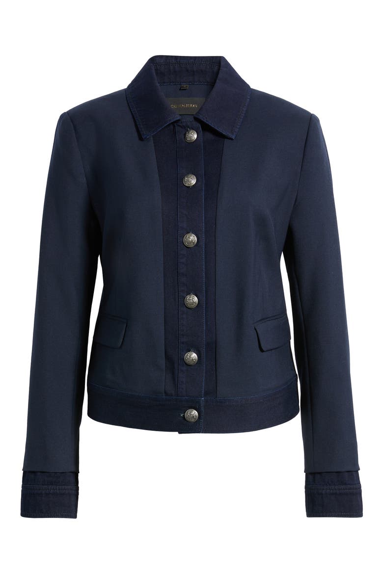 Pippa Twill & Denim Jacket, Alternate, color, NAVY