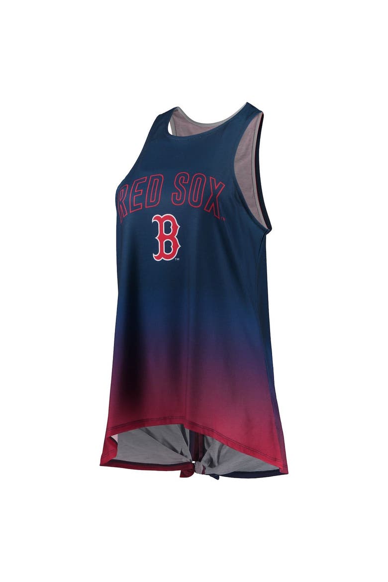 Women's FOCO Navy Boston Red Sox Gradient Tie-Back Racerback Tank Top, Alternate, color, Navy
