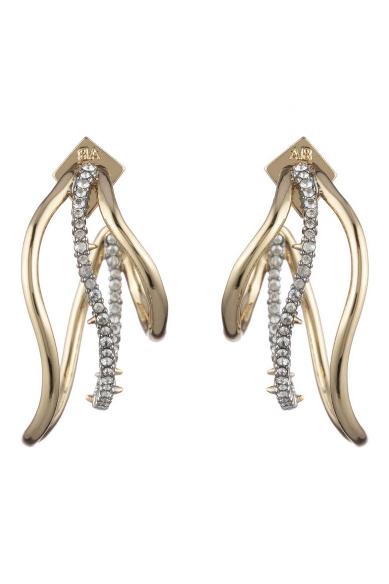Orbit Wavy Hoop Earrings, Main, color, MIXED METAL