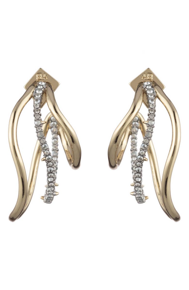 Alexis Bittar Orbit Wavy Hoop Earrings, Main, color, 