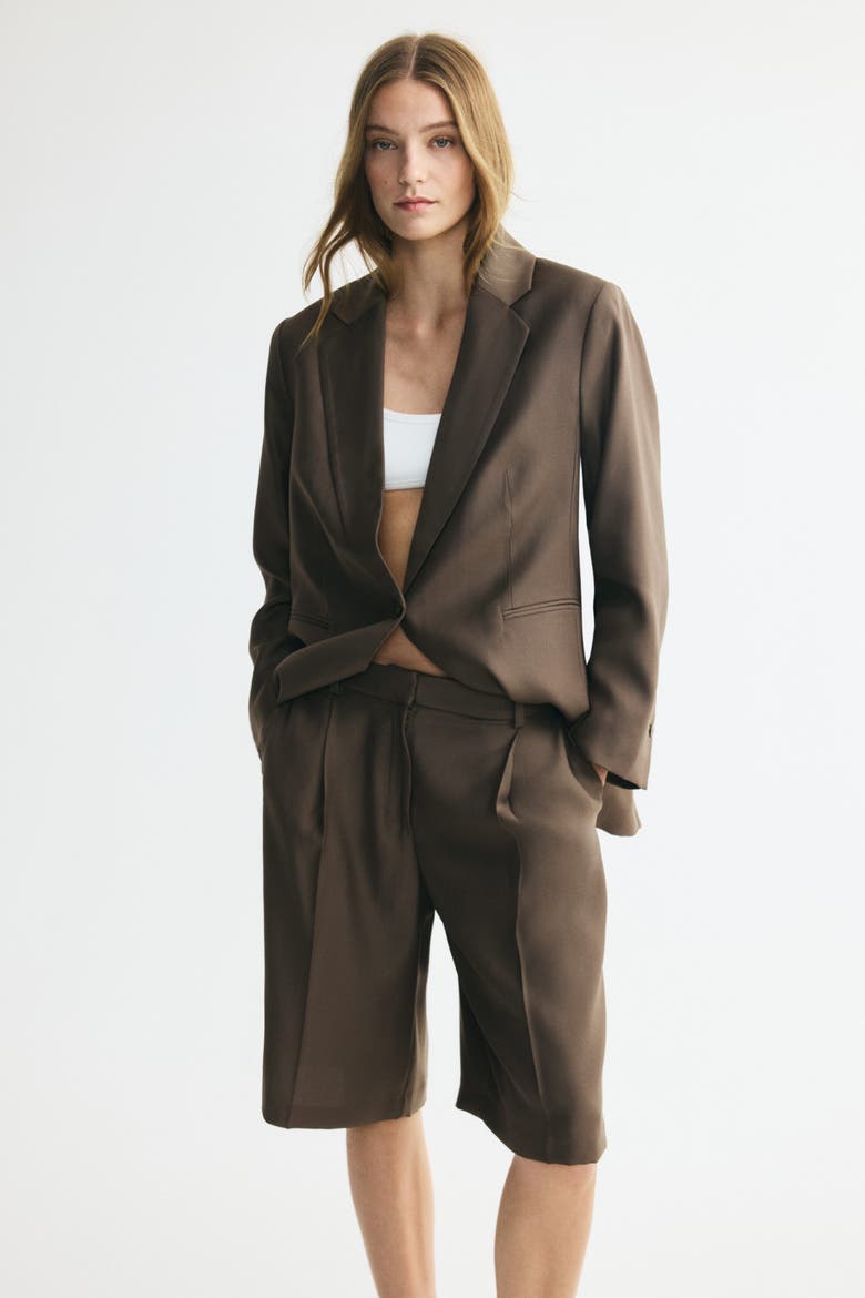Dressy Bermuda Shorts, Alternate, color, Dark taupe