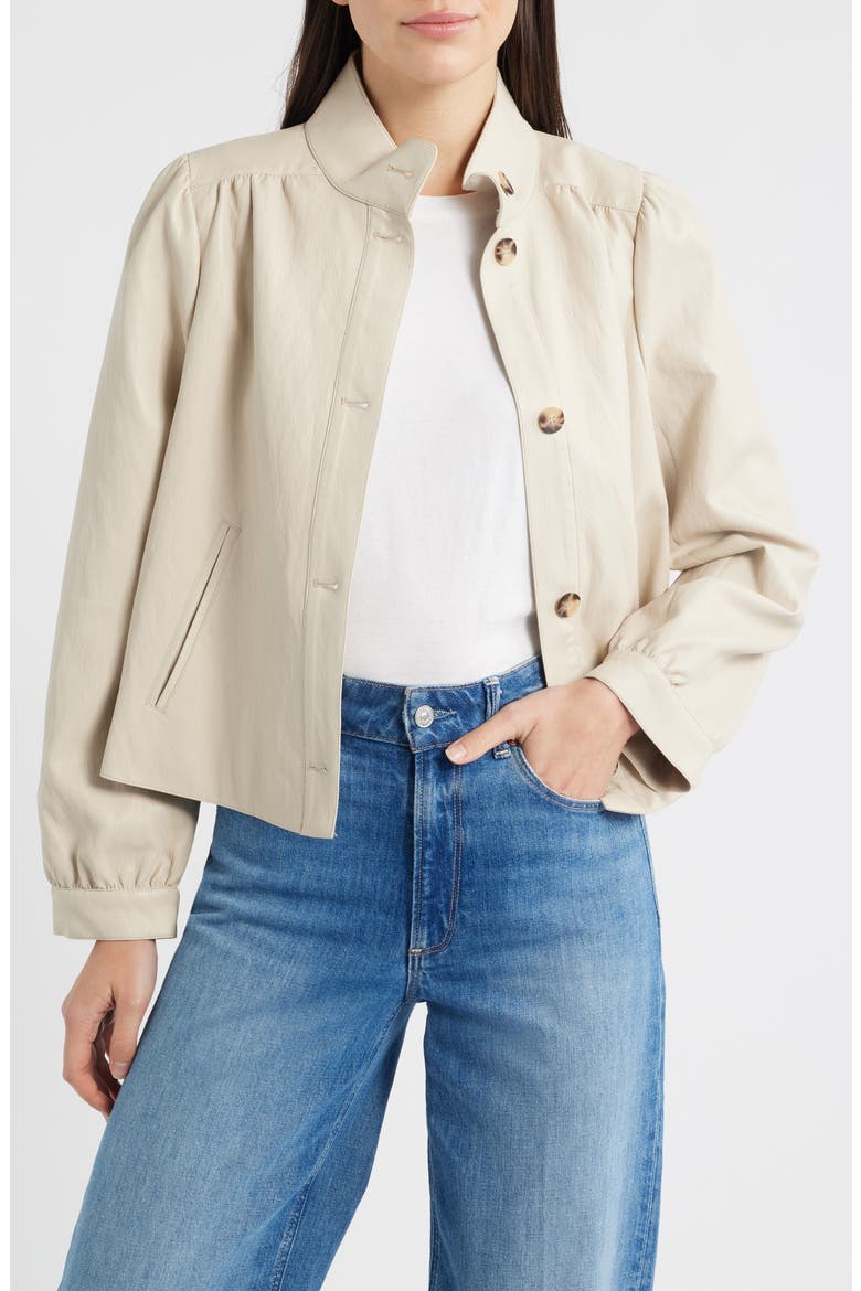 Cropped Water Resistant Jacket, Alternate, color, NEUTRAL