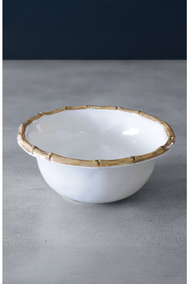 Vida Cane Cereal Bowl, Set of 4, Alternate, color, White