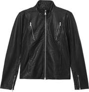John Varvatos Jared Leather Racer Jacket