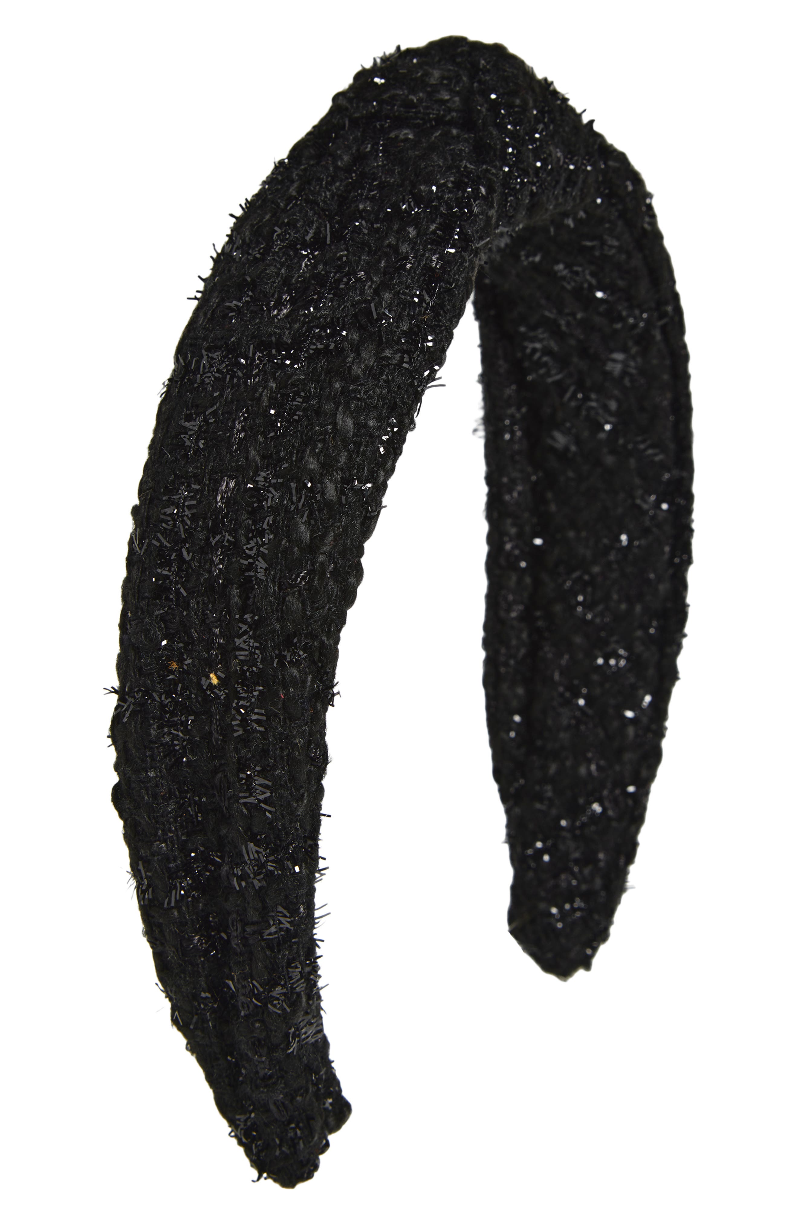 Tasha Knotted Sequin Headband In Black