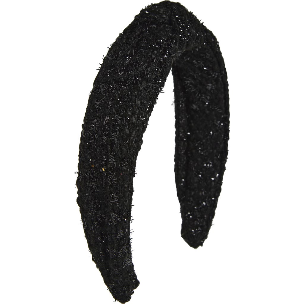 Tasha Knotted Sequin Headband In Black