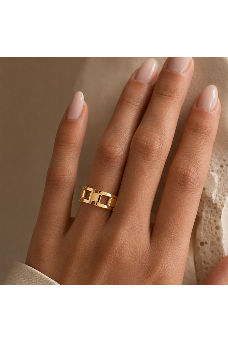 Fusion Links Stainless Steel Ring, Alternate, color, Gold