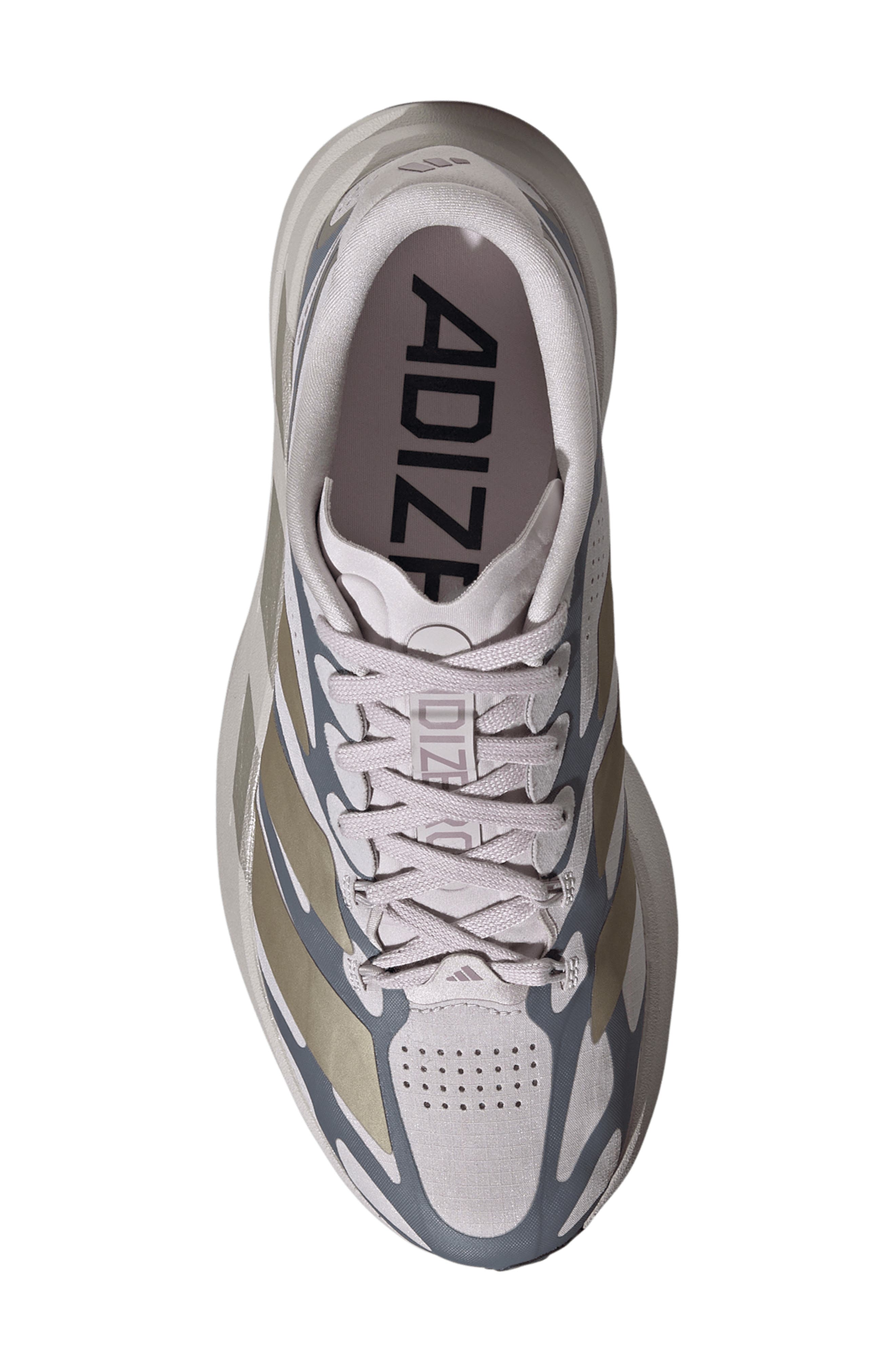 Adizero Evo SL EXO Running Shoe, Alternate, color, ICE PURPLE/ CYBER MET./ ONIX